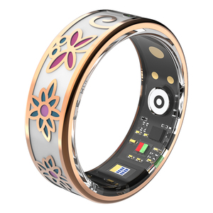 High Quality Enamel Smart Ring 5ATM Waterproof Sleep Monitor Heart Rate Sport Fitness Tracker with App Control Smart Health Ring