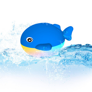 2024 IP68 Waterproof Floating Blue Tooth Speaker With RGB Light Dolphin Sound Built-in Mic TWS Hot Tub Speakers for Kids Gift