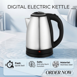 Stainless Steel Cordless Electric Kettle with Automatic Shut-off 220V for Home Kitchen Use